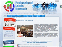 Tablet Screenshot of professionalleadsnetwork.com